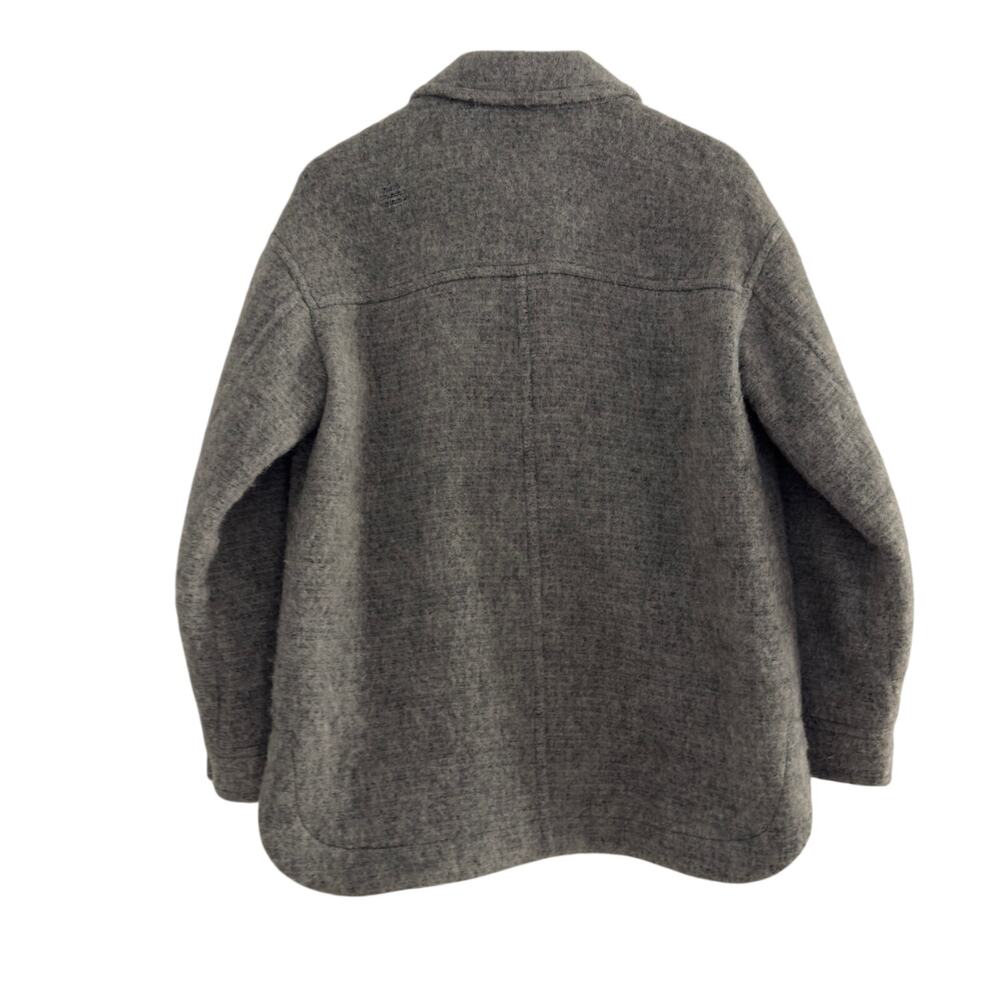 Madewell Gray Wool Blend Shirt Jacket Sz S 
Oversized Button Front Utility Coat - Picture 3 of 14